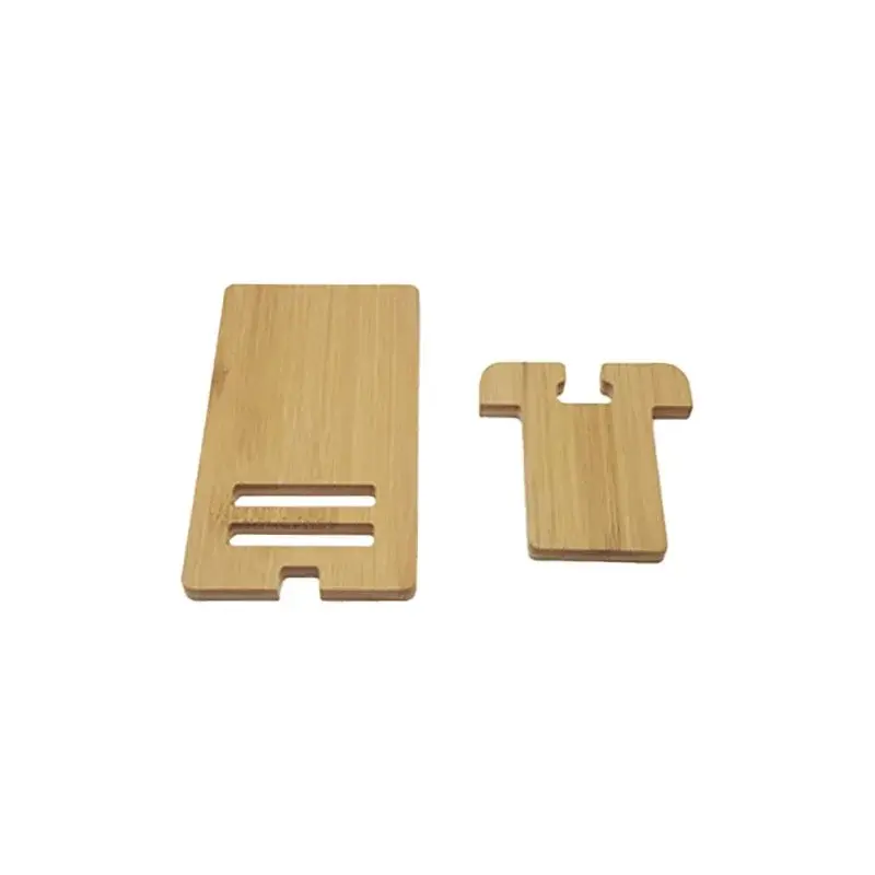 VIKEFON Desktop Bamboo Phone Holder Practical Wooden Smartphone Charging Stand Creative Lazy Multi-functional Stand
