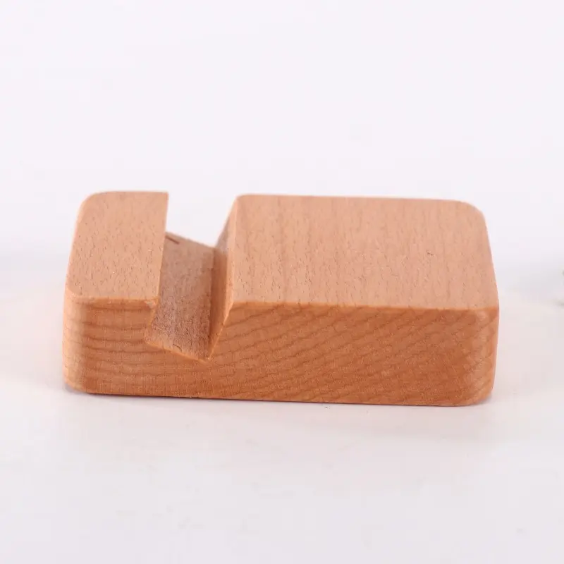 Creative Mobile Phone Tablet Holder Thickened Anti-Corrosion Moisture Bamboo Wood Lazy Bracket Home Coffee Table Desk Holder