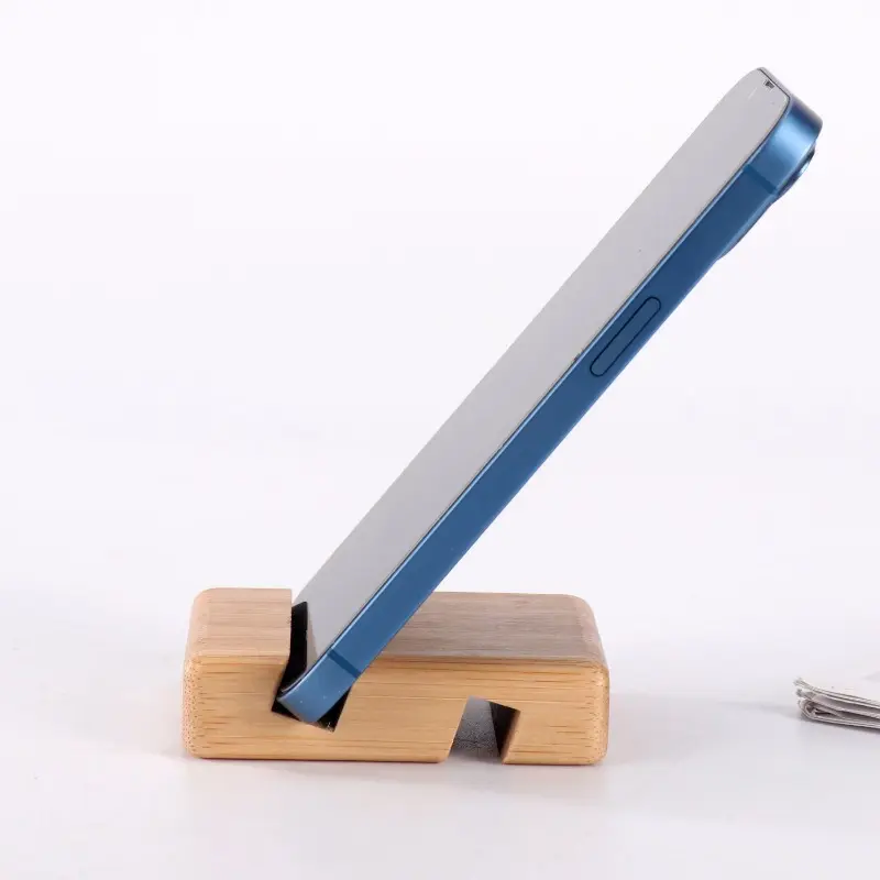 Creative Mobile Phone Tablet Holder Thickened Anti-Corrosion Moisture Bamboo Wood Lazy Bracket Home Coffee Table Desk Holder