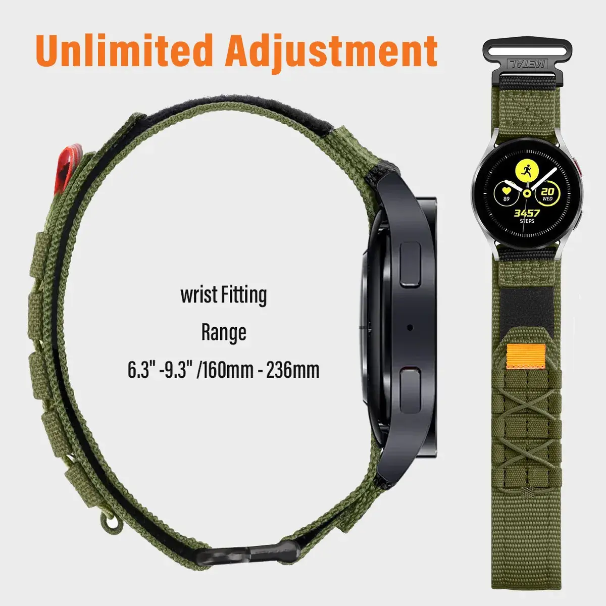 Sport Nylon Strap for Samsung Galaxy Watch 6 5 4 5Pro 6 Classic 47mm Gear S3 22mm 20mm Bracelet for Huawei Watch 4 GT3 4Pro Band