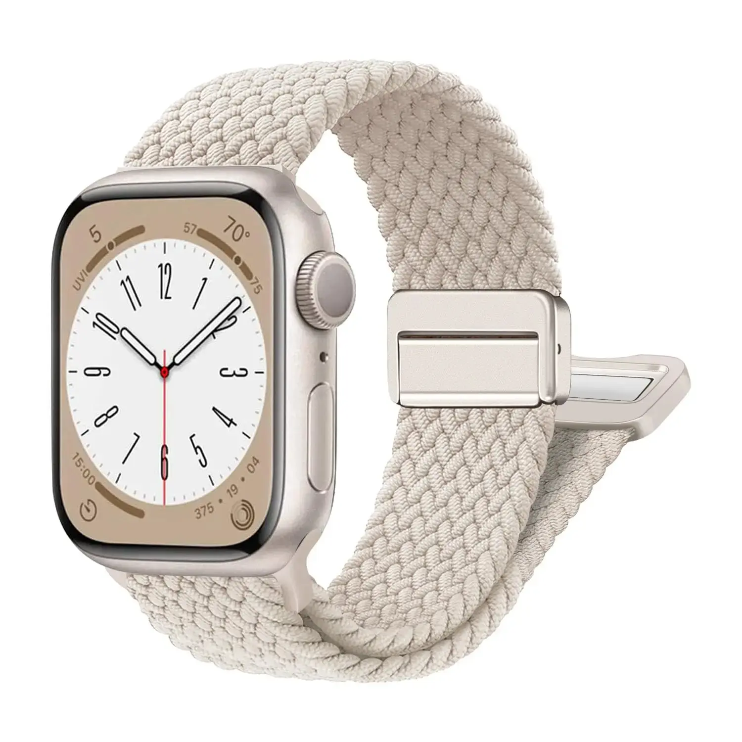 Nylon Strap For Apple Watch Band 44mm 40mm 45mm 49mm 41mm 44 mm magnetic buckle Braided Bracelet iWatch series 9 se 7 3 8 Ultra