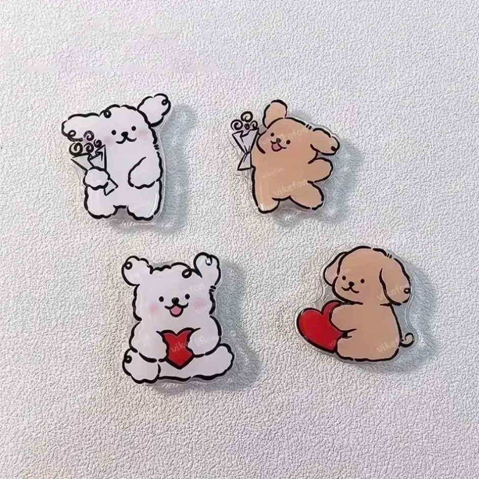 2025 New Puppy Ring Finger Holder Cute Cartoon Grip Magnetic Socket Pocket Stand Phone Grip Tok Bracket For iPhone 16 Samsung