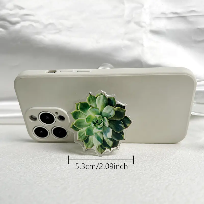 Succulent plant phone stand Foldable lazy stand socket phone Grip Universal For Apple and Samsung Desk stand