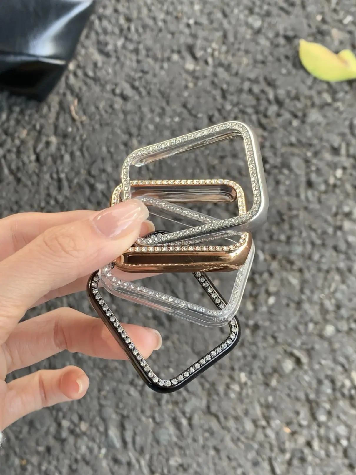 Bling Case for Xiaomi Mi Band 8 Pro / 9 Pro, Crystal Shining Rhinestone PC Protective Frame (No Screen Protector).