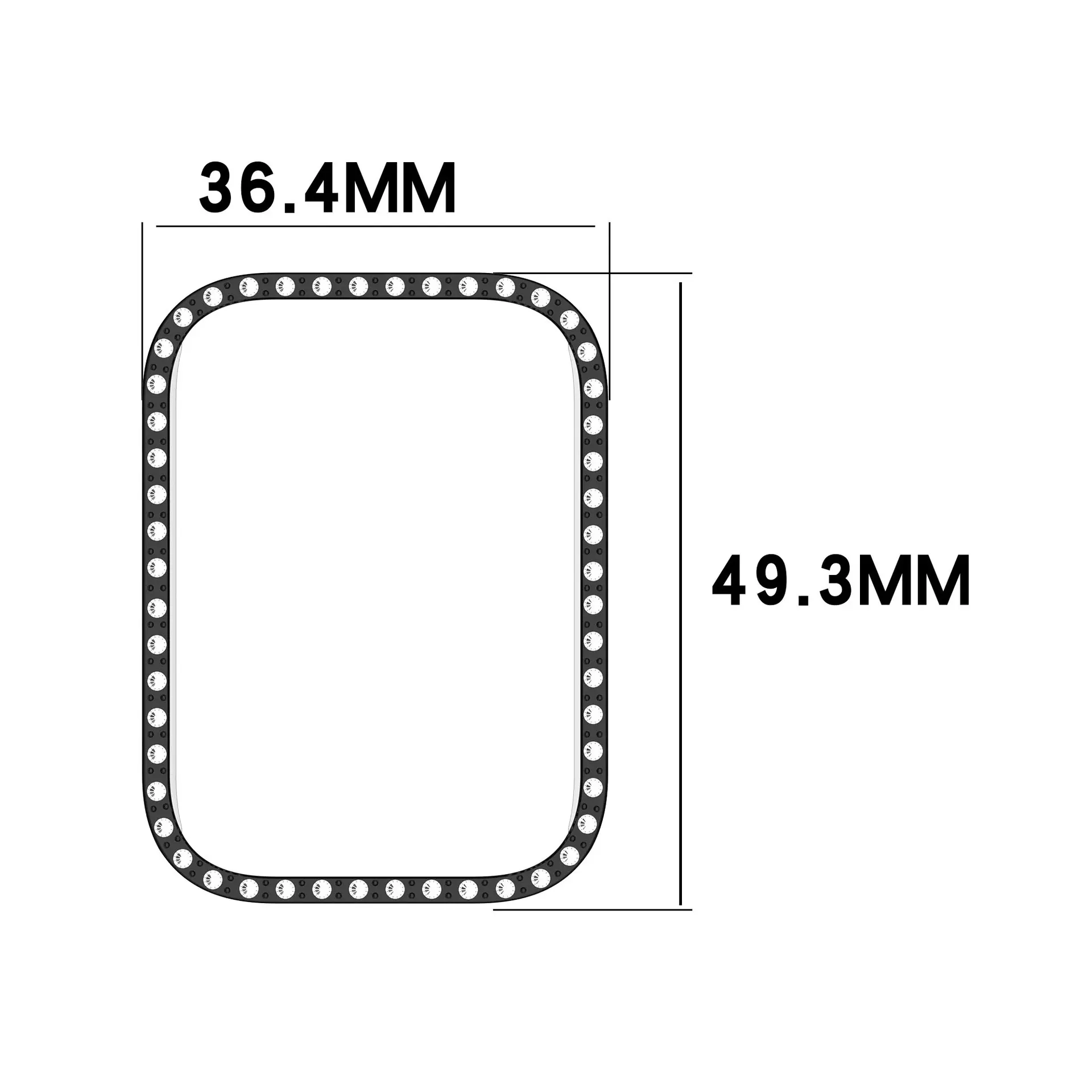 Bling Case for Xiaomi Mi Band 8 Pro / 9 Pro, Crystal Shining Rhinestone PC Protective Frame (No Screen Protector).