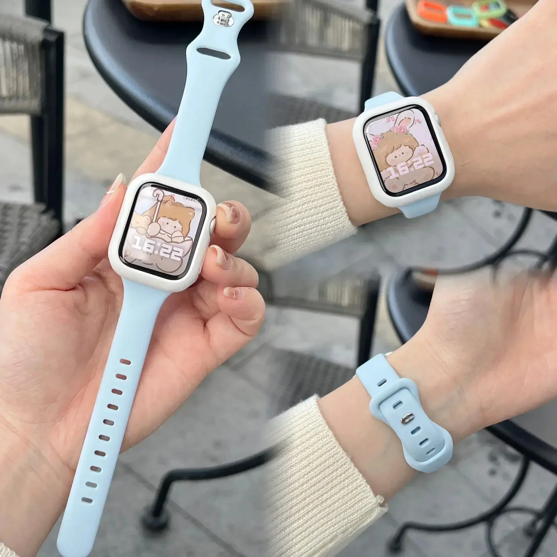 Silicone Cover For Apple Watch Case 10 42mm 46mm 44mm 40mm 45mm 41mm Accessories Bumper Shell Protector iWatch series SE 6 7 8 9