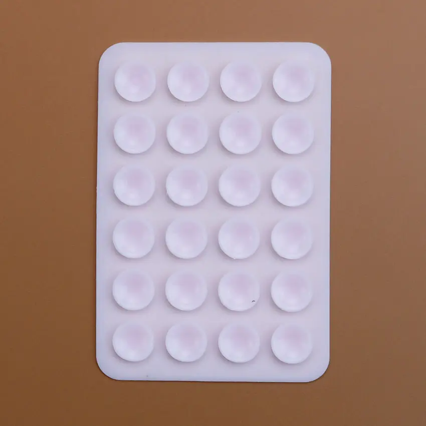 JCD 5pcs Double Side Silicone Suction Pad For Mobile Phone Fixture Suction Cup Backed Adhesive Rubber Sucker Pad For Fixed Pad