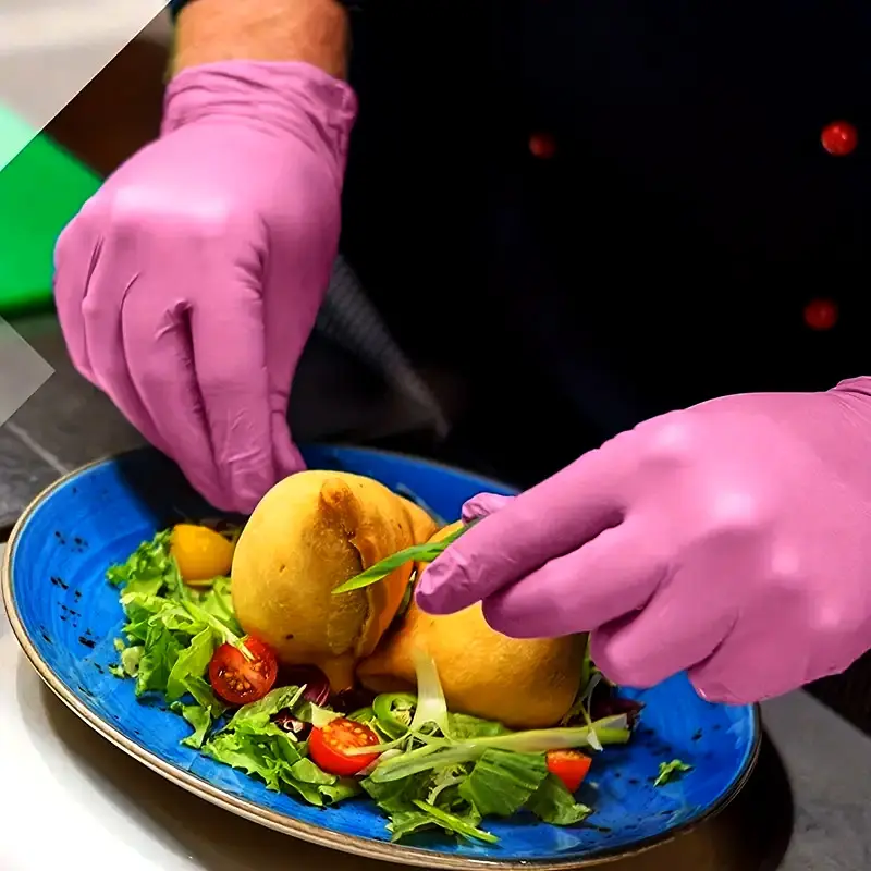 Disposable Nitrile Gloves Multi-color Auto Repair Food-grade Nitrile Gloves Thickened Durable and Comfortable 50pcs/100pcs