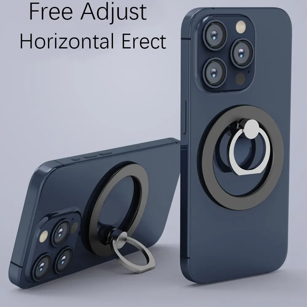 Stand For Tablet Magnetic 2 Sections Simplicity Ring Phone Handphone Popsocket Magsafe Ipad Holder Double Side Silicone Suction
