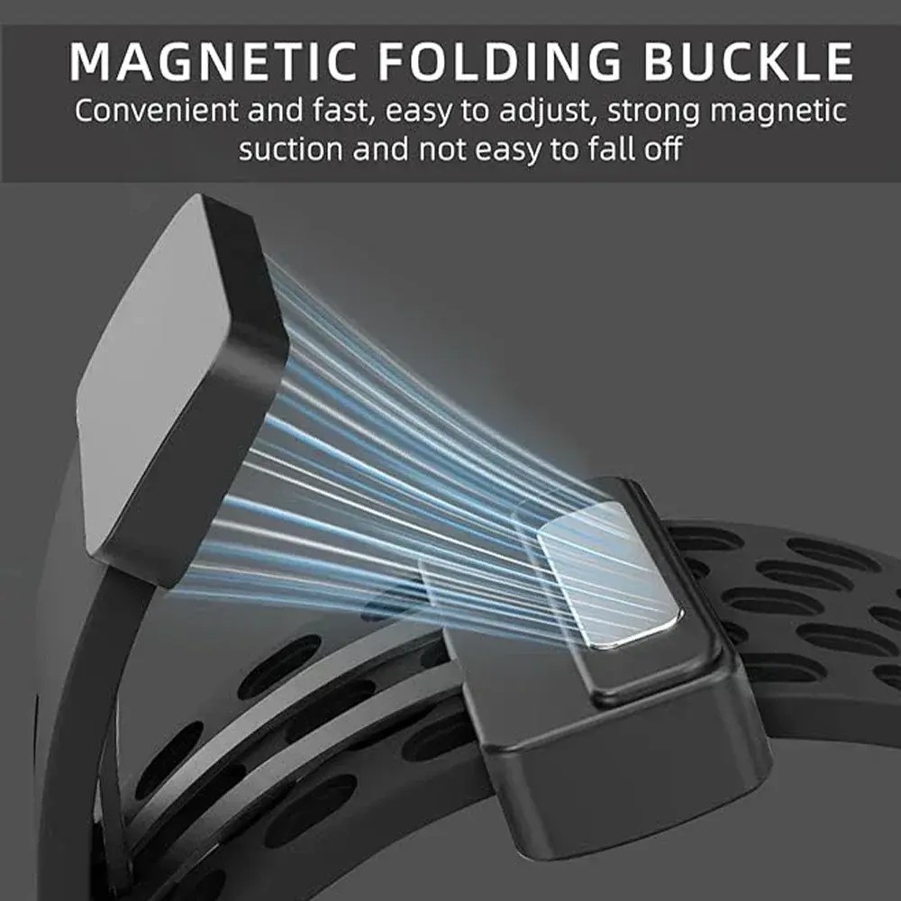 Silicone Strap for Redmi Watch 4/5 8/9Pro Magnetic Buckle Sport Band for Mi band 8 pro/9 pro Correa 20/22mm Breathable Bracelets