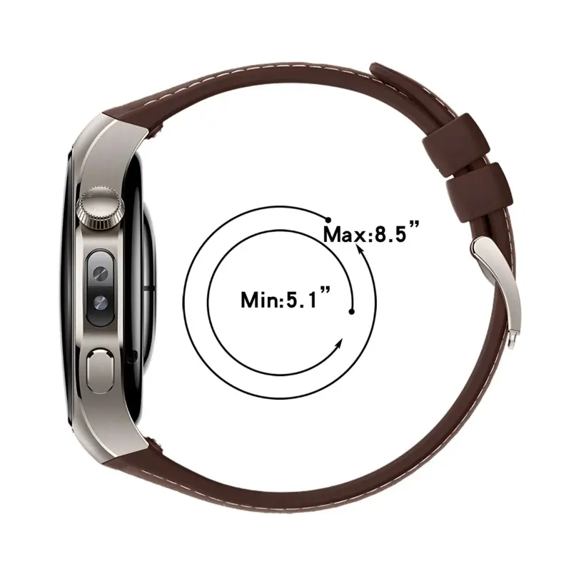 Leather Silicone Strap for Huawei Watch 5 46mm 42mm Band Soft Rubber Wristband for Huawei Watch 5 46mm 42mm Smart Watch Bracelet