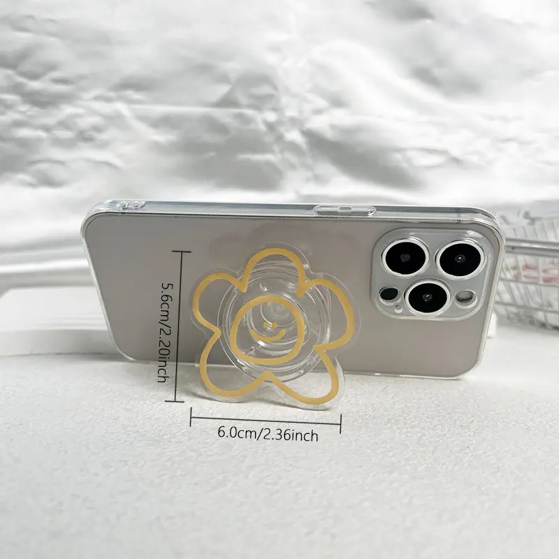 Original design expression flower mobile phone holder Popular Socket grip Foldable lazy stand Simple style