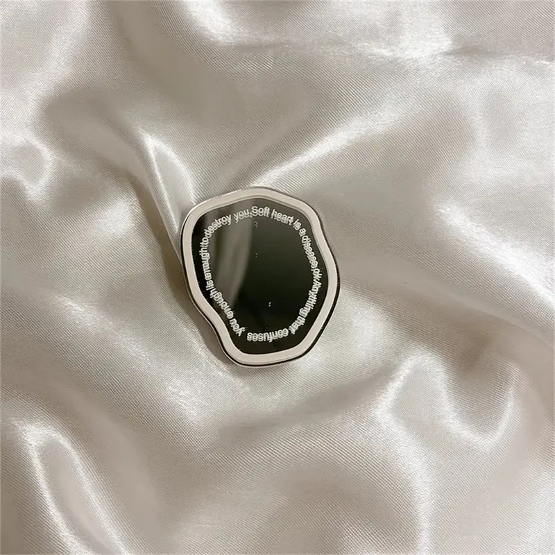 Cosmetic Love Heart Make Up Mirror Bracket Phone Grip Tok Griptok Korea Holder Ring For iPhone 15 Accessories Phone Stand Holder