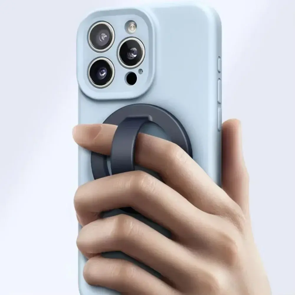 Portable Silicone Magnetic Phone Back Mount Phone Ring Holder for Magsafe iPhone 16 15 14 13 12 Pro Max for Too Many Phone Cases