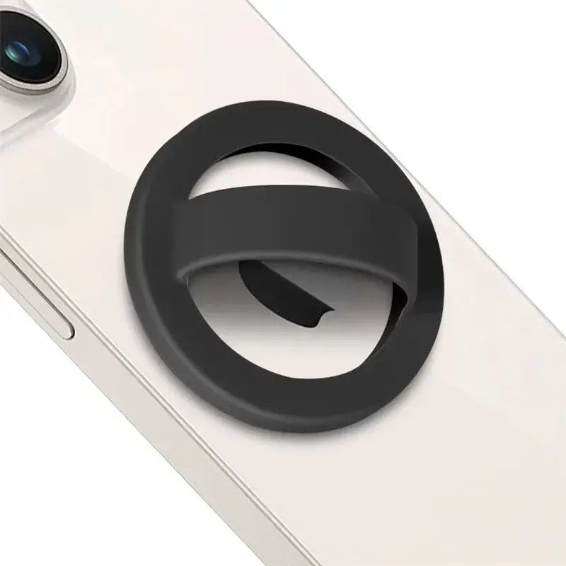 Portable Silicone Magnetic Phone Back Mount Phone Ring Holder for Magsafe iPhone 16 15 14 13 12 Pro Max for Too Many Phone Cases