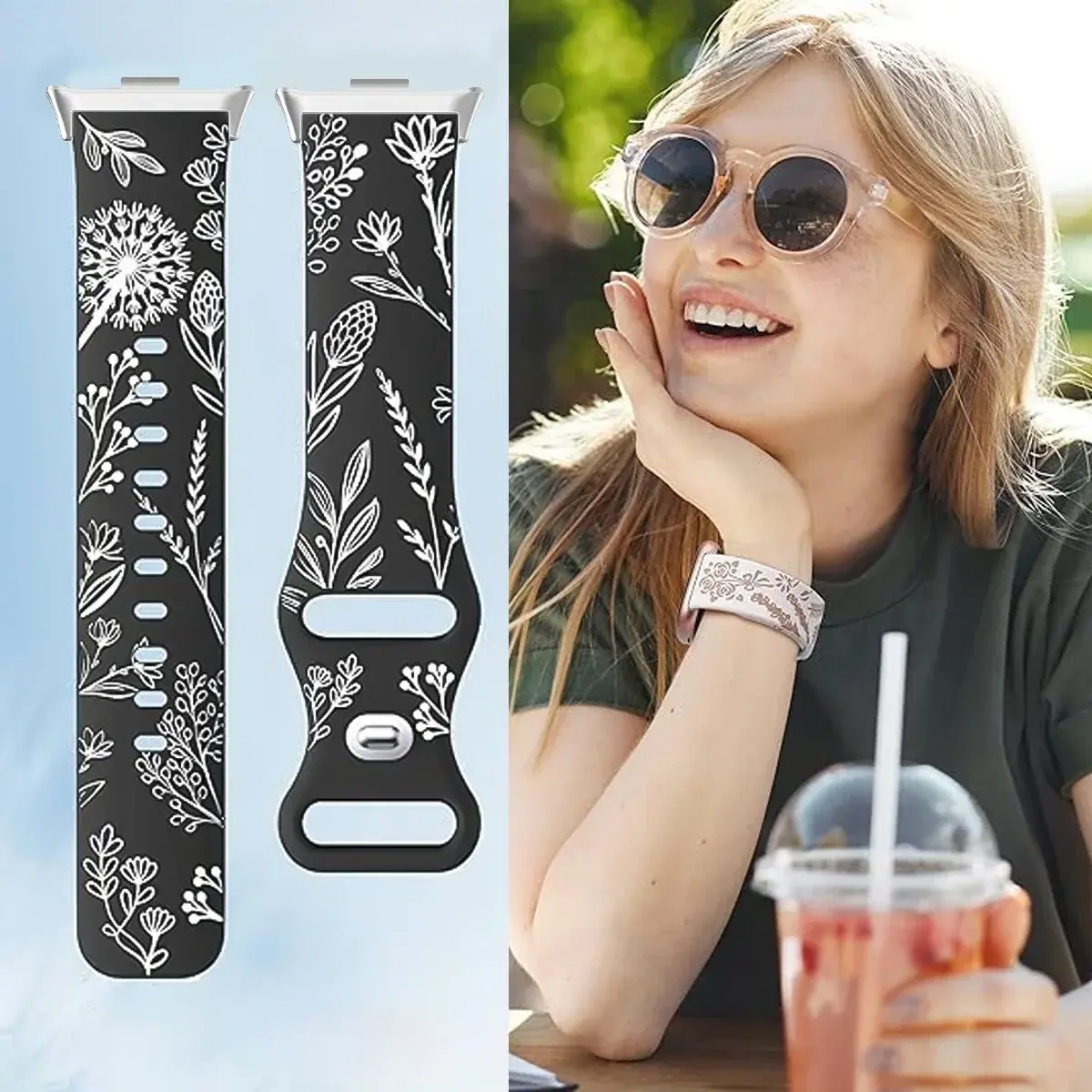 Silicone Strap Strap For Xiaomi Mi Band 9 Pro/8 Pro Two-Tone Dandelion Wristband Bracelet For Redmi Watch 4/5 Replacement Belt