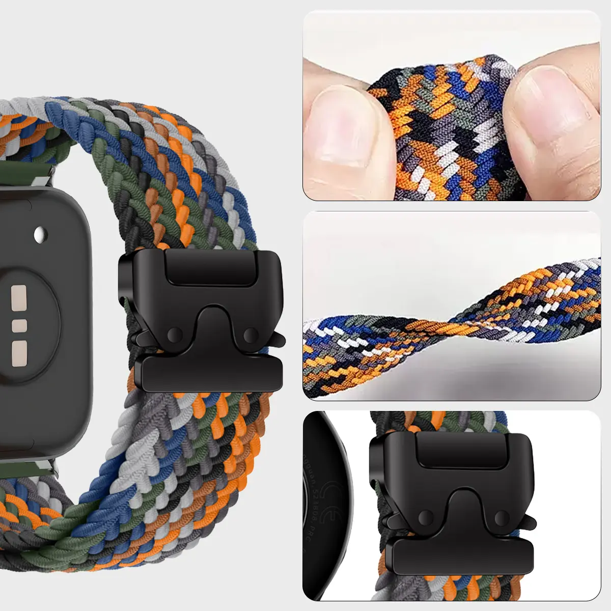 Braided Solo Loop Strap For Huawei Watch Fit 4 4Pro 3 Band Smart Watch Nylon Elastic Belts for Huawei Watch Fit 2 Fit 1 Correa