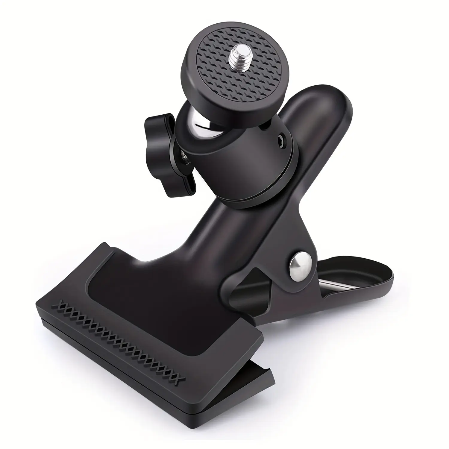 Clamp Mount, Camera Flash Mount, Phone Mount, 360° Camera Clamp, Clamp Tripod Flash Rail Mounting Adapter With 1/4"