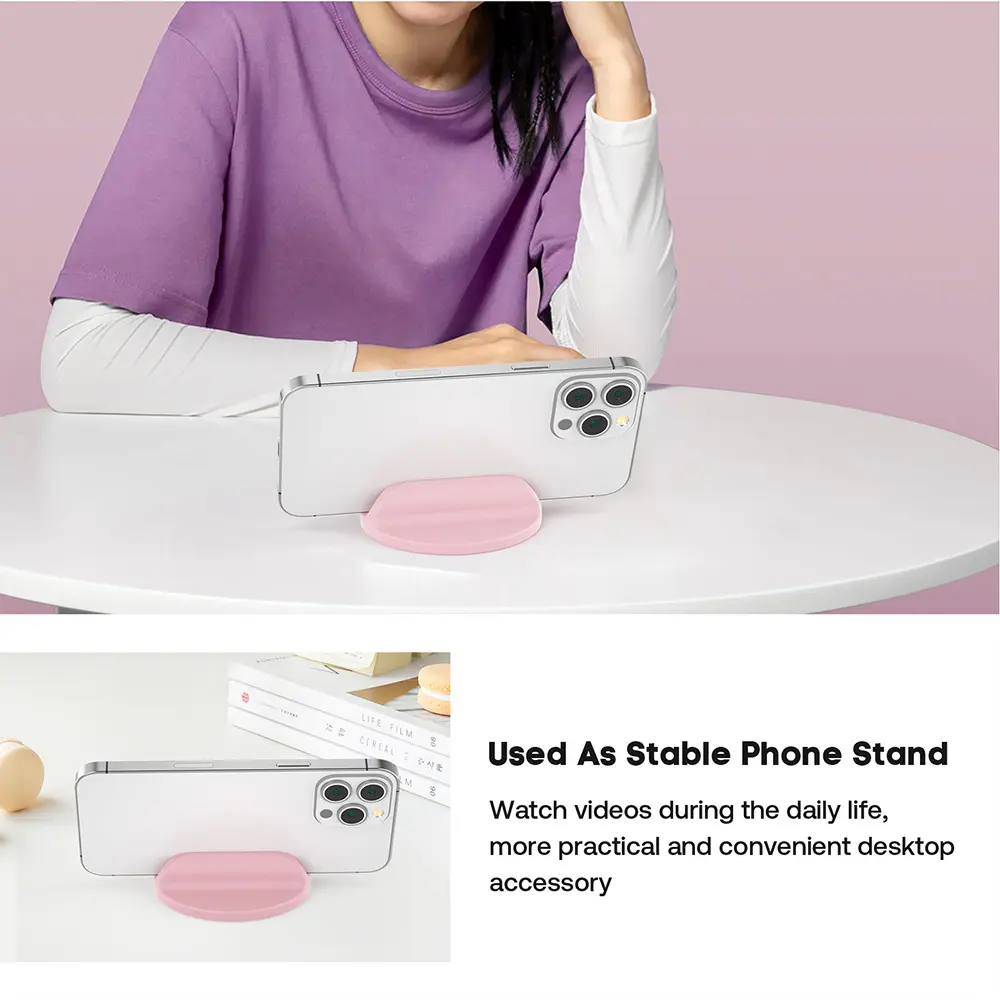 1PCS Large For Magsafe Lip Gloss Lipstick Phone Holder Built-in Mirror Silicone Magnetic Stand For IPhone Universal Bracket