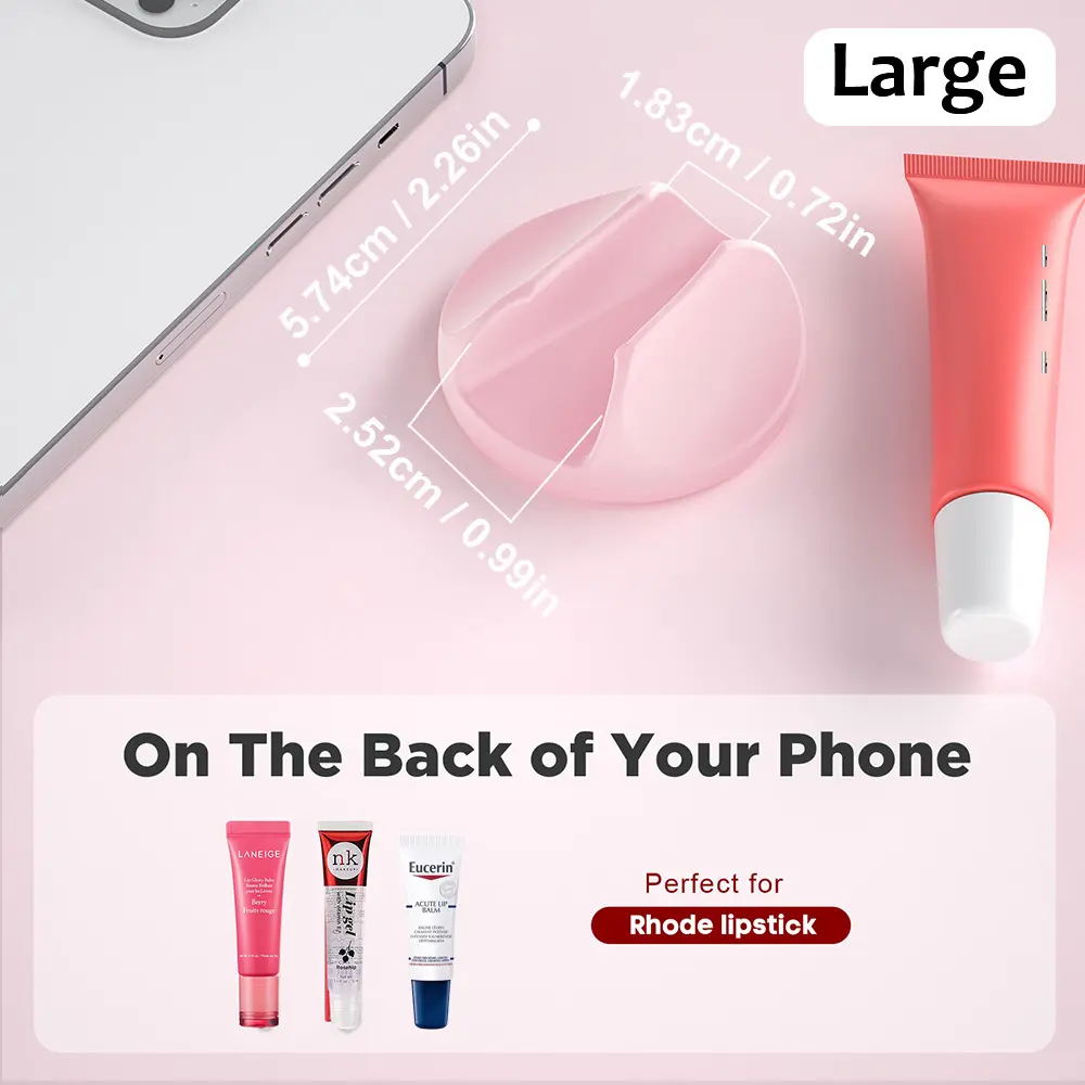1PCS Large For Magsafe Lip Gloss Lipstick Phone Holder Built-in Mirror Silicone Magnetic Stand For IPhone Universal Bracket