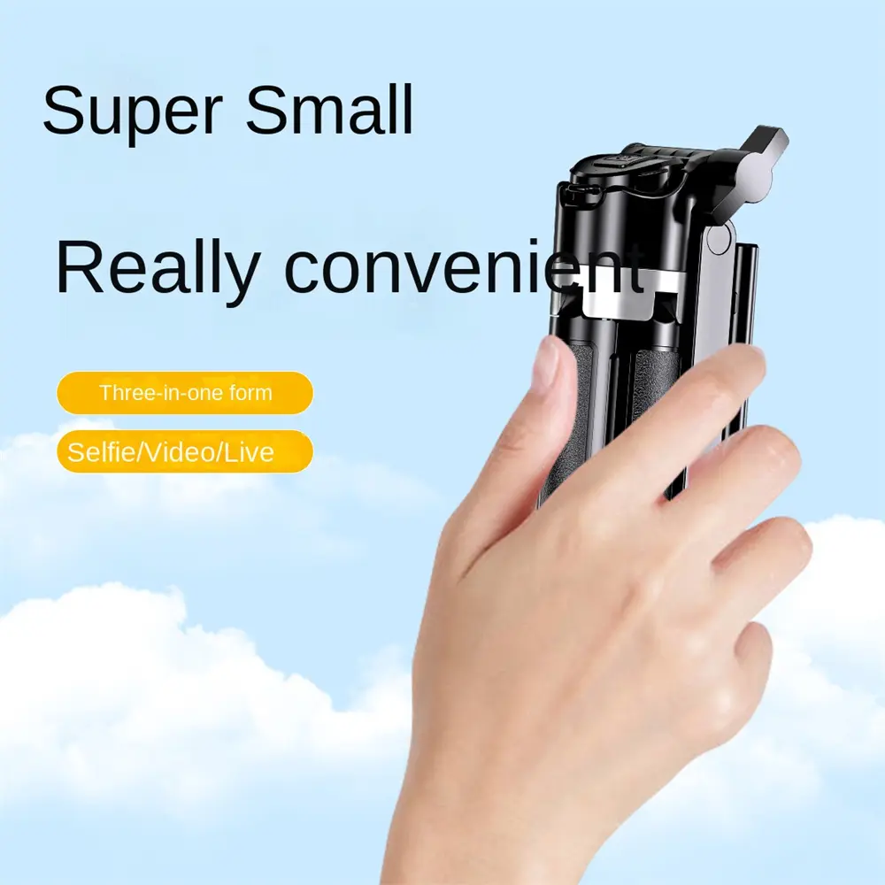 FGCLSY Newly Upgraded Design Mini Bluetooth Portable Telescopic Multifunctional Tripod Phone Selfie Stick