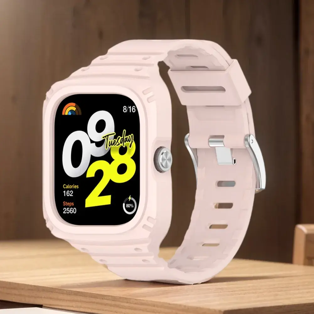 2 In 1 For Redmi Watch 4 Case + Strap Waterproof Smart Watch Protector Shell and Band Wristband Replacement Watch Accessories