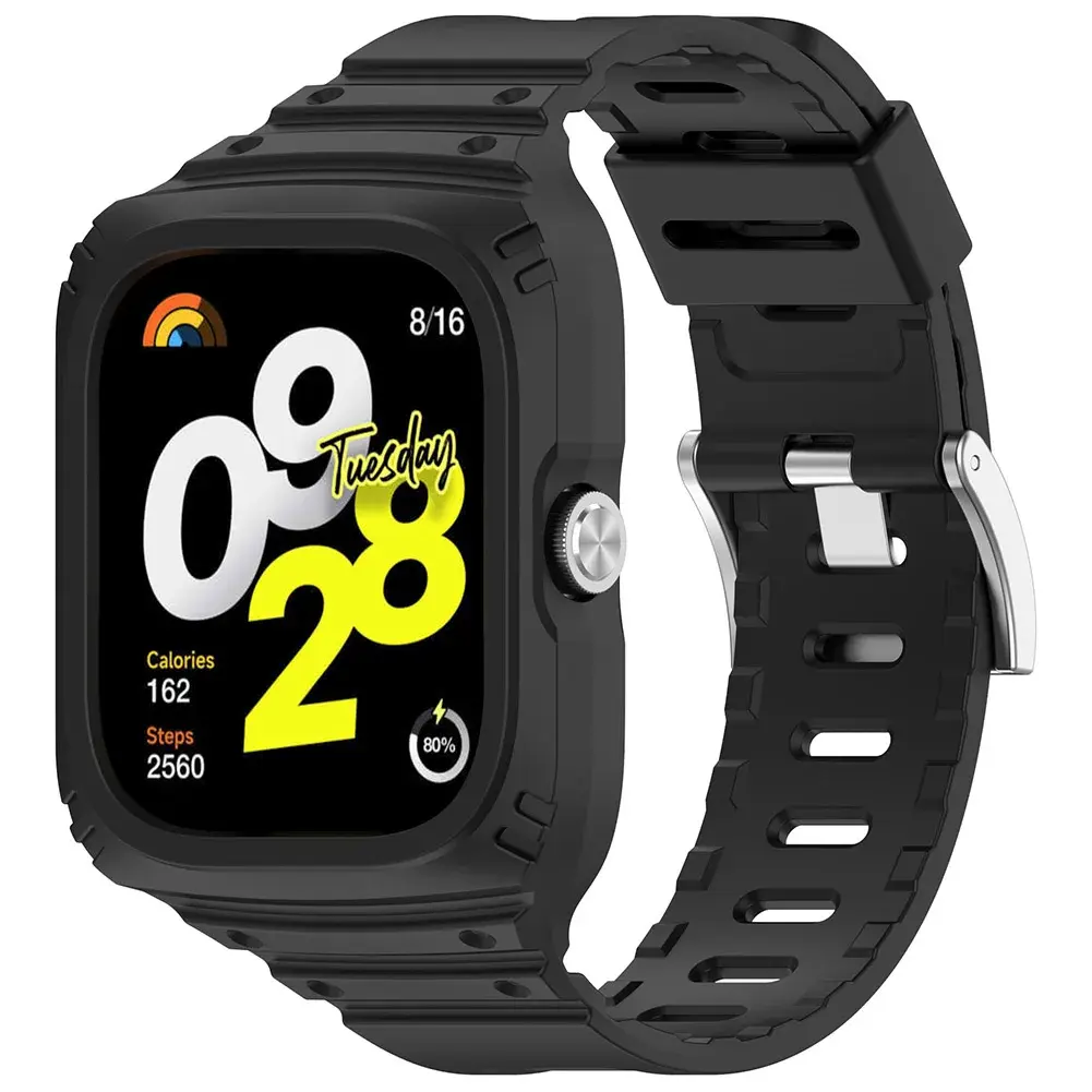 2 In 1 For Redmi Watch 4 Case + Strap Waterproof Smart Watch Protector Shell and Band Wristband Replacement Watch Accessories