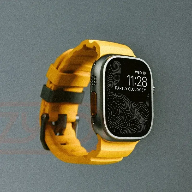 Sports Silicone Band For Apple Watch Ultra 2 10 9 8 7 6 SE 5 4 Titanium Metal Bracelet Strap For iWatch 42mm 44mm 45mm 46mm 49mm