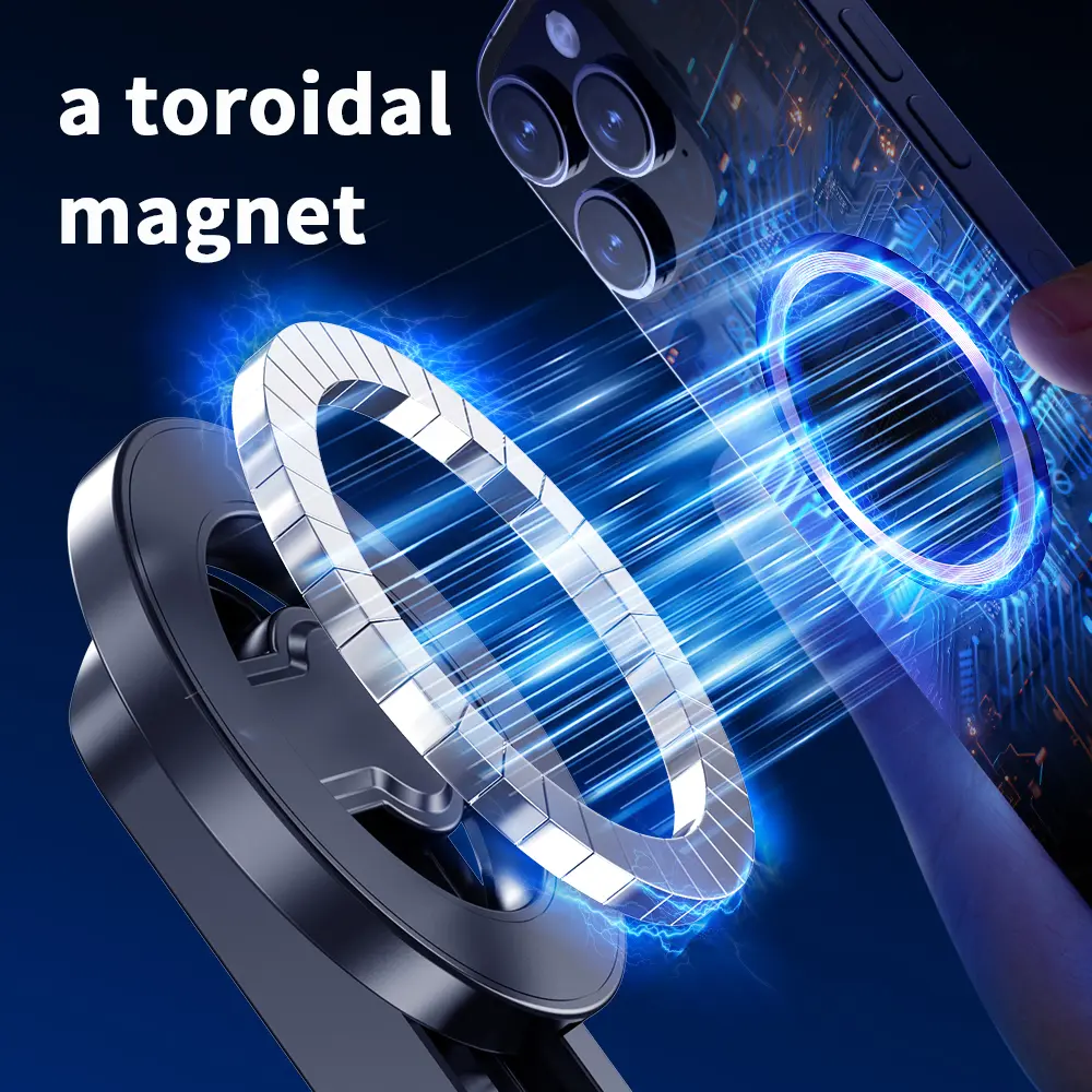 Magsafe Tripod Stand for iPhone Portable Pocket Size Selfie Stick with Rechargeable Remote and Metal RingCompatible with Android