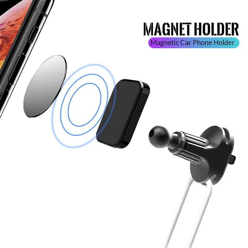Magnetic Car Phone Holder Vent 2023 Upgrade 6X N42 Strong Magnets, Universal Mobile Phone Mount Hook, 360 Rotating Air Vent Crad