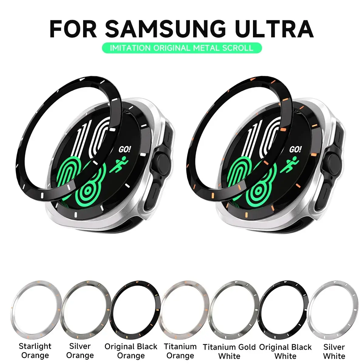 PC Bezel Ring Case For Samsung Galaxy Watch 7 Ultra 47mm Protecive Case Cover For Galaxy Watch Ultra Protector Shell Accessoris