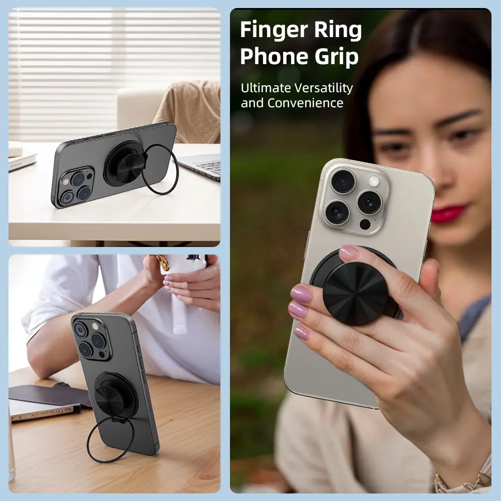 Magnetic CellPhone Grip Holder With Mirrors For iphone Sumsung Foldable Grip tok Socket Pocket Phone Finger Ring Griptok Stand