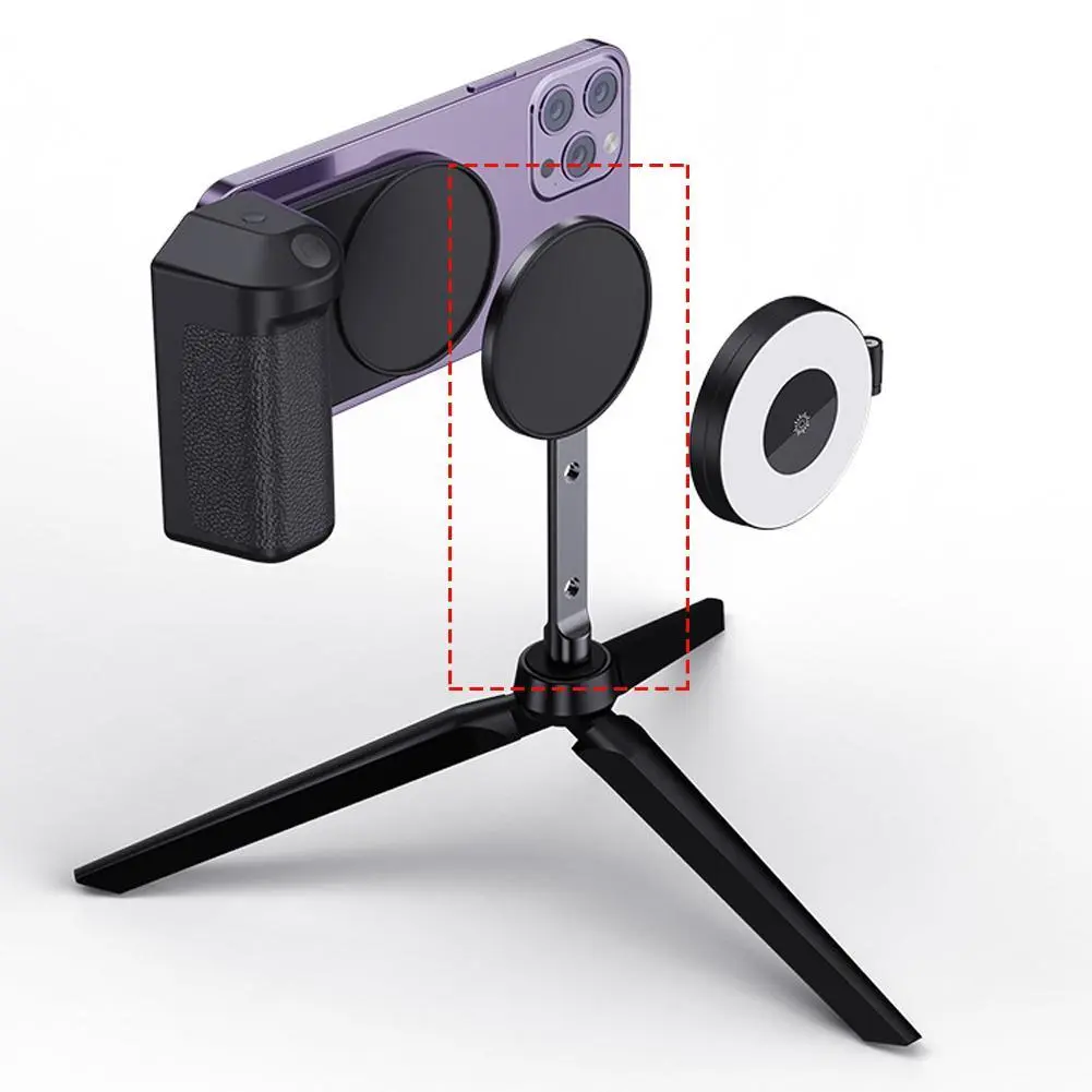 Phone Photography Magnetic Holder Tripod Stabilizer for 1/4 Interface Phone Photo Bracket Anti-shake Selfie For Macsafe iph P8F1