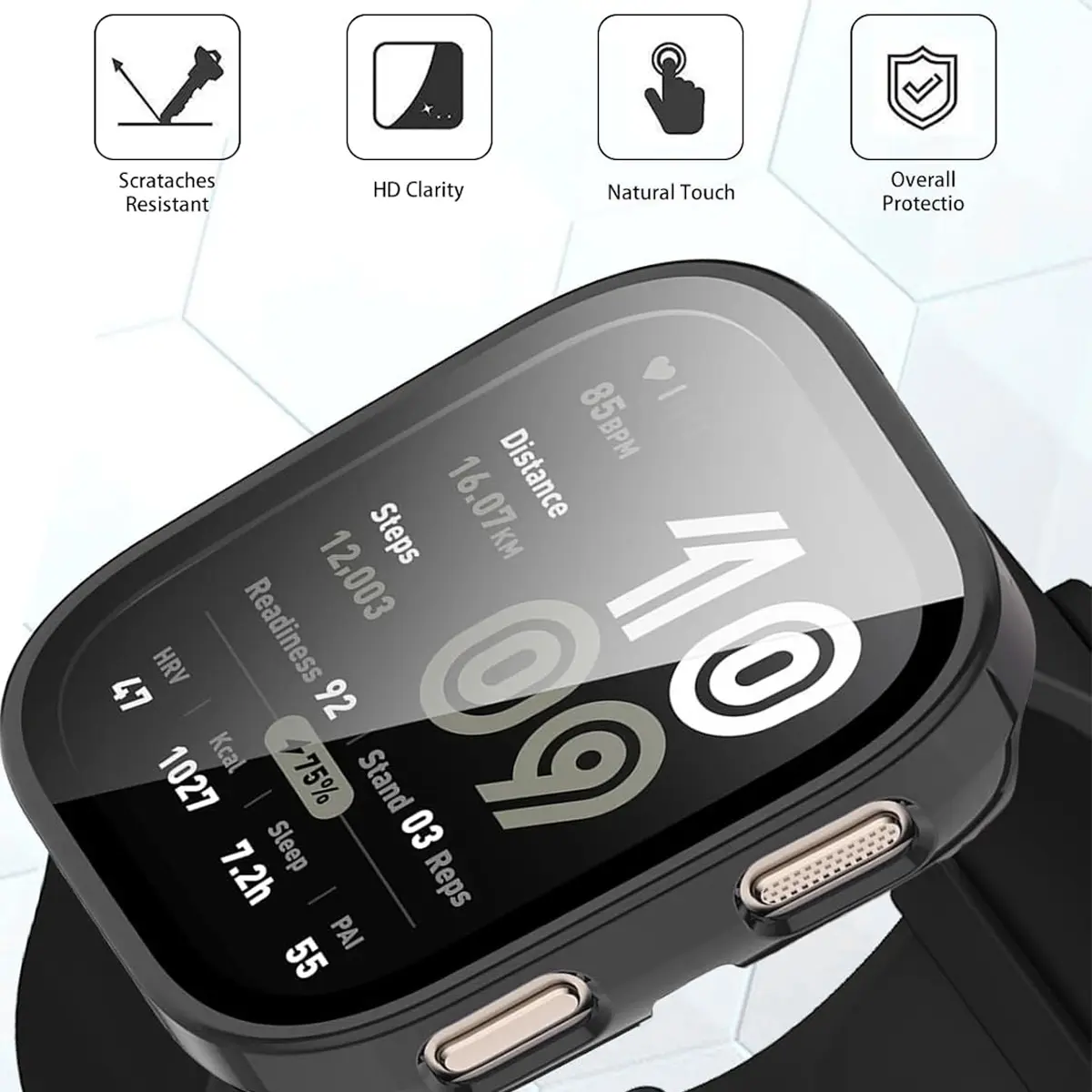 PC Case+Glass For Amazfit Bip 6 Anti-scratch Film Bumper Tempered Glass Screen Protector Cover for Amazfit Bip6 Accessories