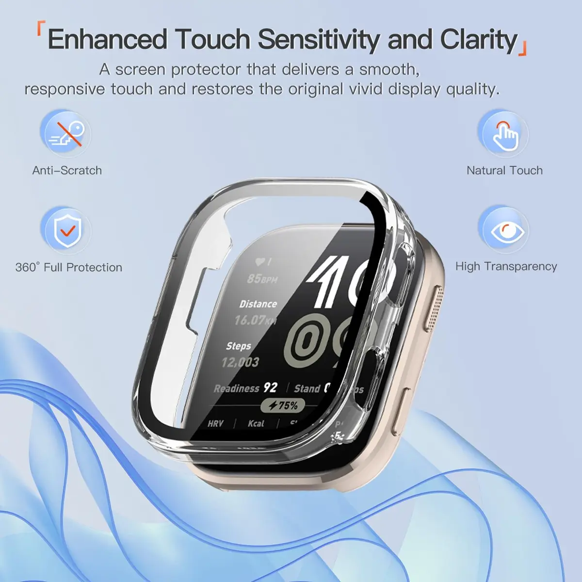 PC Case+Glass For Amazfit Bip 6 Anti-scratch Film Bumper Tempered Glass Screen Protector Cover for Amazfit Bip6 Accessories