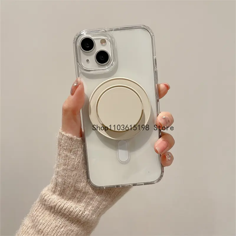 Cute Candy Color Matte Holder For Magsafe Magnetic Phone Griptok Grip Tok Stand For iPhone Wireless Charging Case Finger Holder