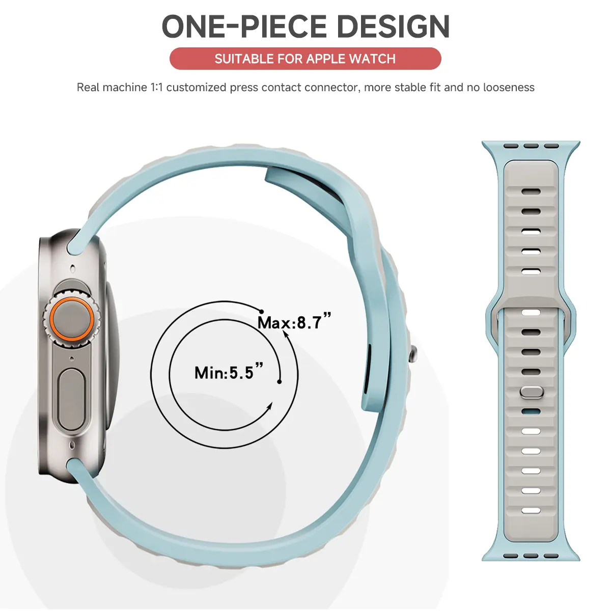 Silicone Strap for Apple Watch 49mm 46mm 45mm 44mm 42mm 41mm 40mm Sports Band for Iwatch Series 10 9 8 7 6 5 4 Se Ultra 1 2 Men