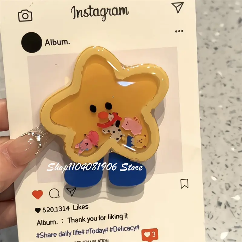 Korean Cute Shake Cartoon Grip Tok Griptok Bracket for IPhone 16 Samsung Phone Accessories Phone Holder Ring Support Phone Stand