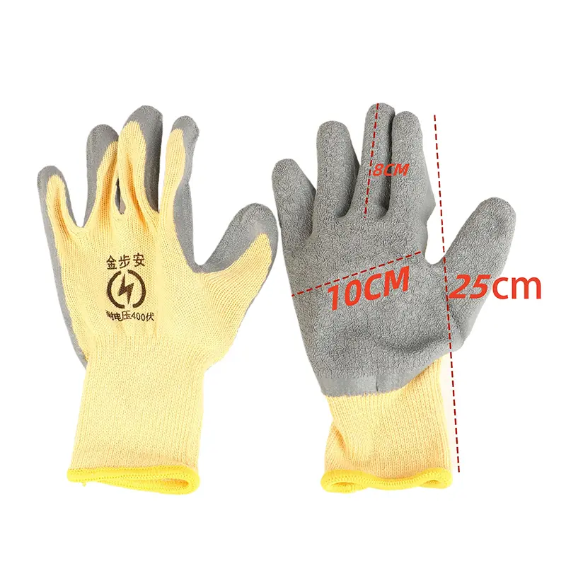 1 Pair 400V/1000V Rubber Touch Screen Insulation Glove Industrial Ultrathin Electrician Insulating Gloves Withstanding Voltage