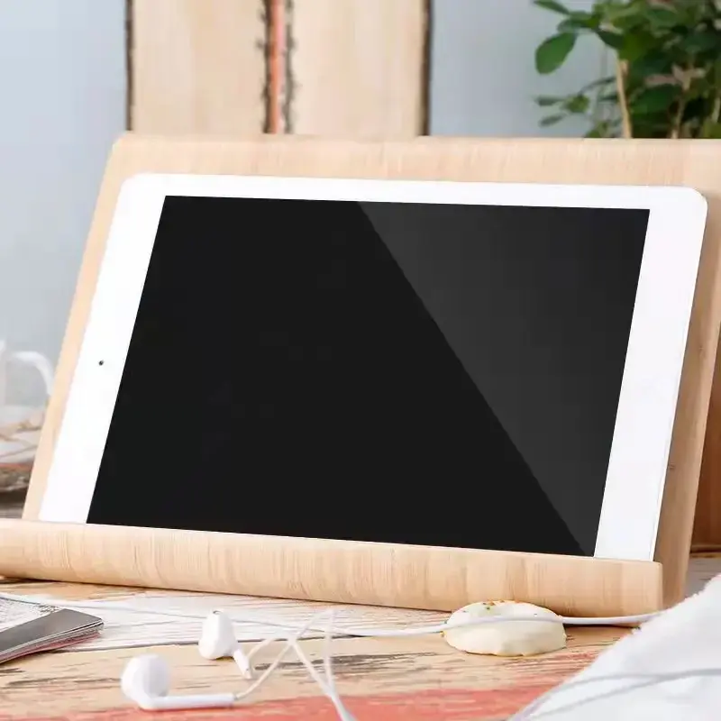 Multifunctional Bamboo Wood Universal Tablet PC Phone Stand Holder Bracket for IPad Samsung Tab Holder Bracket Household Desktop