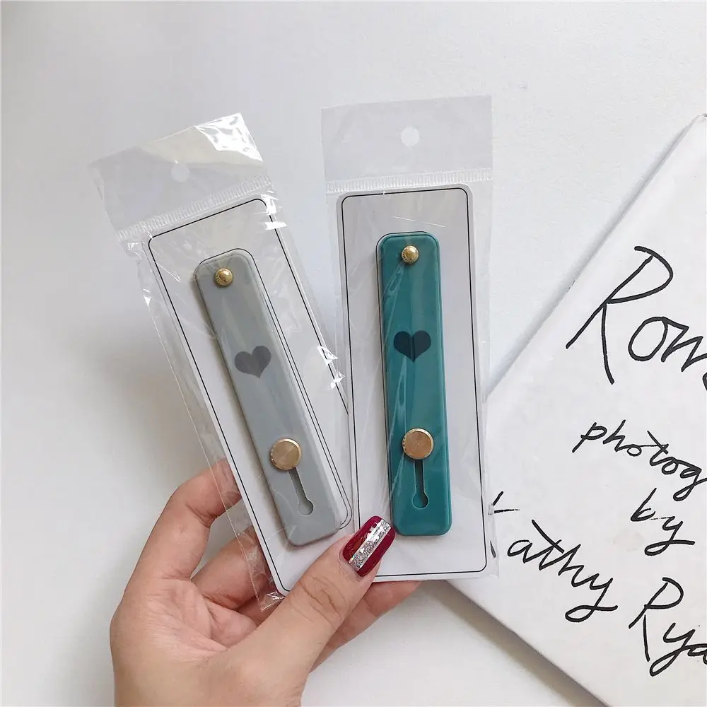 Candy Color Silicone Hand Band Phone Holder Finger Ring Push Pull Grip Stand