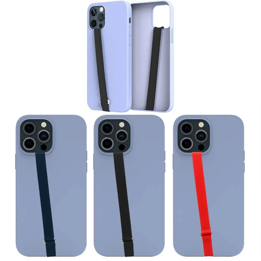 Soft Silicone Phone Wristband Hand Band Grip Phone Hand Finger Ring Holder Strap Ropes for Samsung IPhone Phone Shell Kickstand
