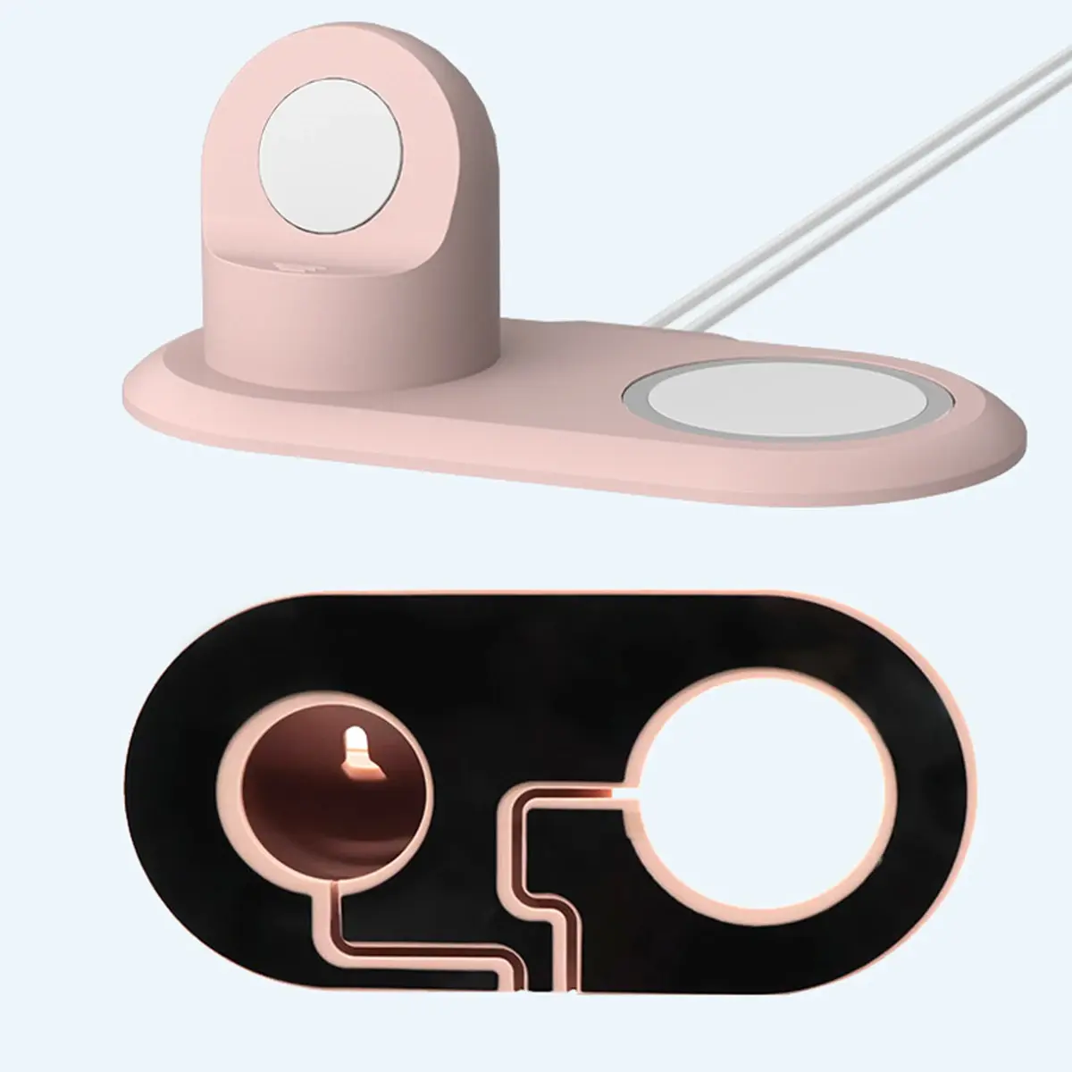 Silicone Phone Holder Stand For iPhone 13 Pro Max Apple Watch Magsafe Charger Charging Station Dock Desk Bracket Macsafe Cradle