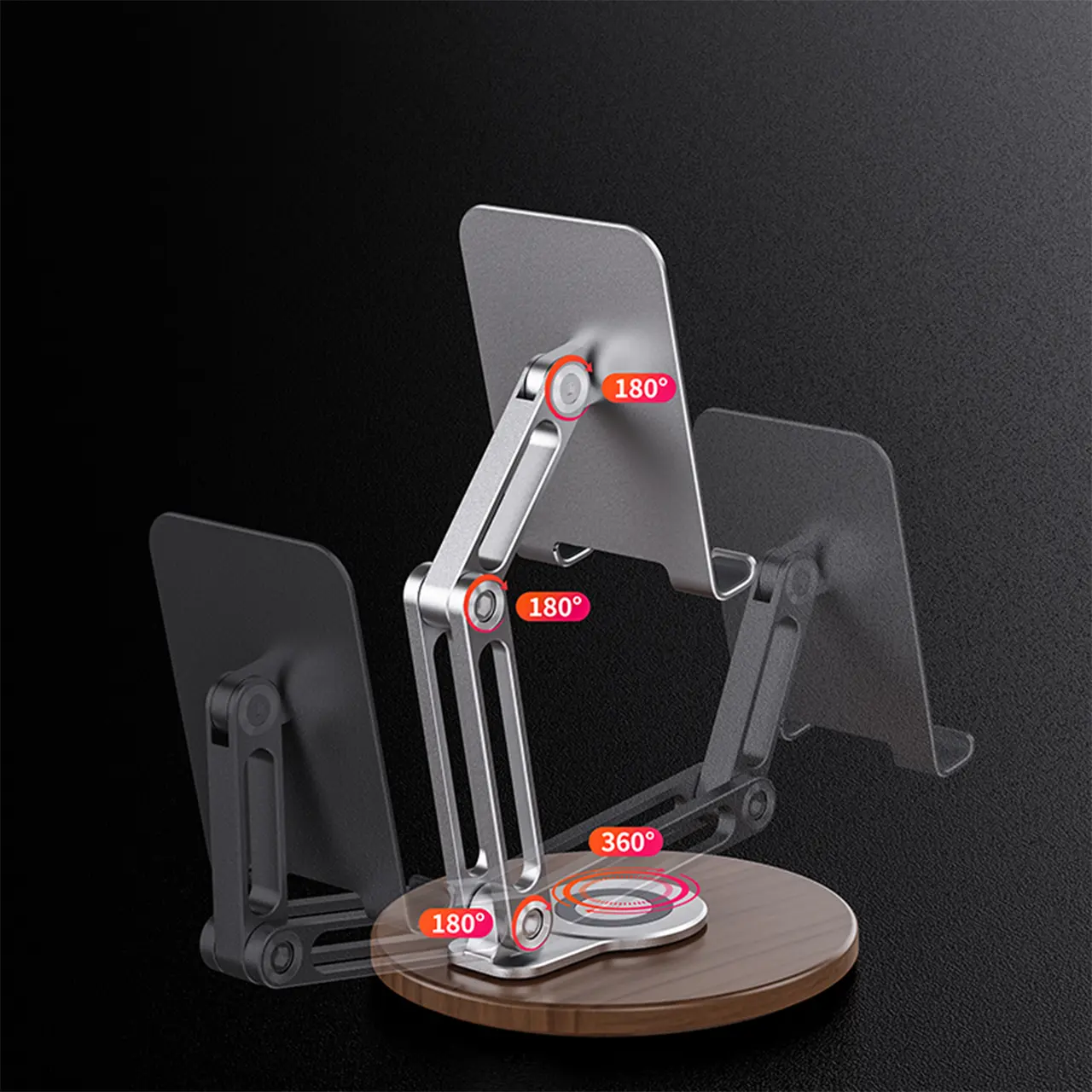 Phone Tablet Wooden Base 360° Rotation Stand For iPad iPhone Cellphone Smartphone Telephone Mobile Phones Reader Universal Stand
