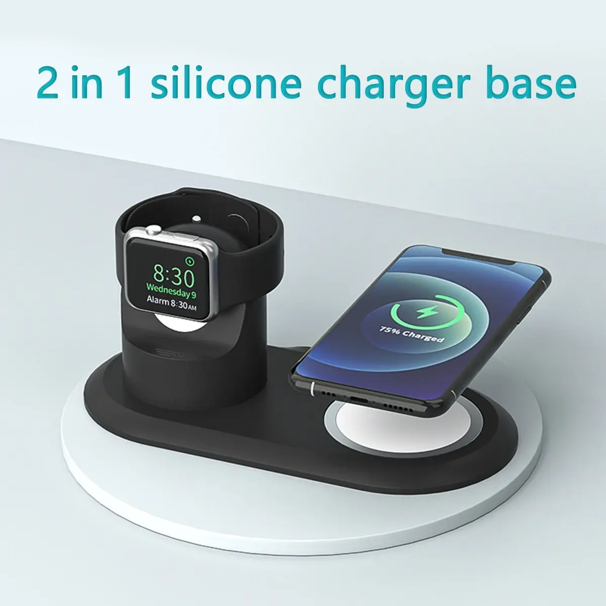 Silicone Phone Holder Stand For iPhone 13 Pro Max Apple Watch Magsafe Charger Charging Station Dock Desk Bracket Macsafe Cradle