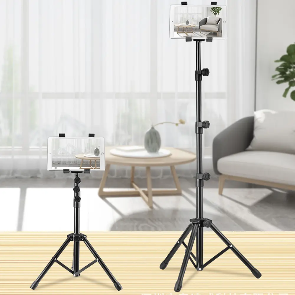 New Adjustable Tablet Tripod Floor Stand Universal Tablet Holder Mount Tablet Support Bracket for 7-11 inch Tablets Pad for Ipad