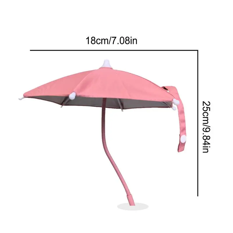 Car Phone Holder Umbrella 6-Rib Nylon Frame Umbrella Phone Holder Phone Umbrella For Sun Umbrella Phone Holder Mobile Phone