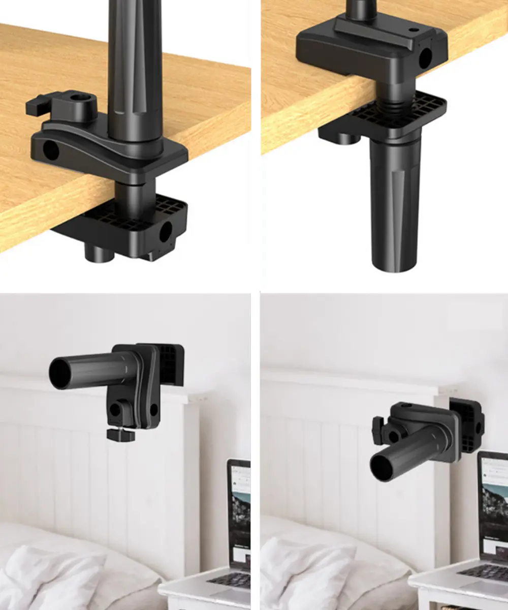 Clip Tablet Phone Holder Base On Desk Bed Headrest Holder