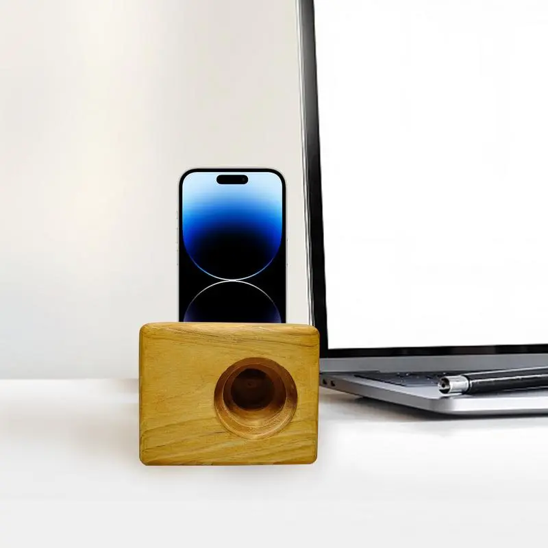 Cell Phone Sound Amplifier Phone Holder Amplifier Stand Desk Decor Sound Stand Sound Amplifier Wooden Crafts Cell Phone Stand