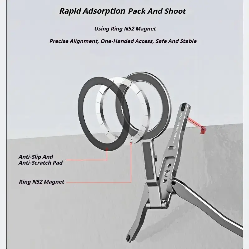 Aluminum For Magsafe Tripod Magnetic Phone Holder Universal Magnetic Phone Tripod Mount Foldable Camera Phone Tripod Stand